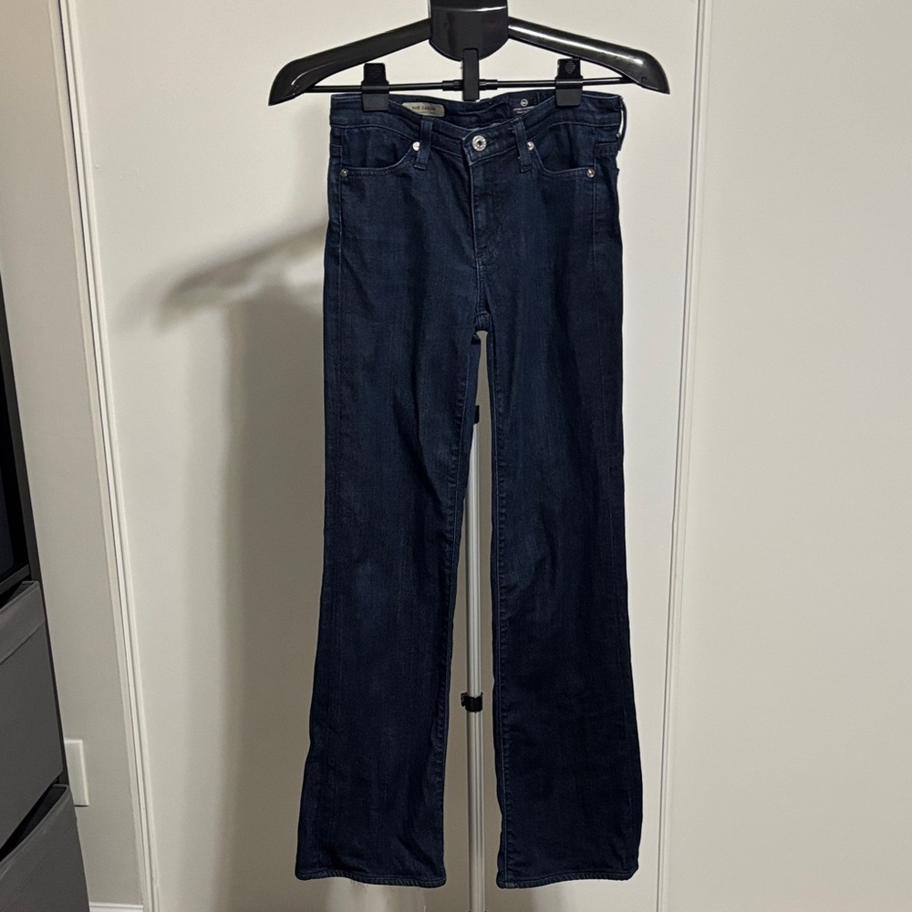 AG Adriano Goldschmied Dark Blue Straight Leg Jeans